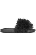 Kandi Fur Slides Black