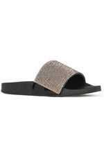 Raye Diamante Slides Black