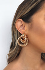 Beauty Statement Earrings Gold