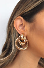 Beauty Statement Earrings Gold