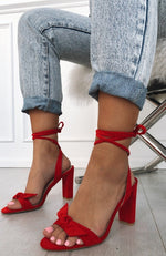 Granita Heels Red Suede