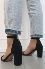 Rodeo Heels Black Suede