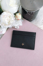 Izzy Card Holder Black Saffiano