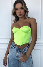 Show Up Bustier Neon Yellow