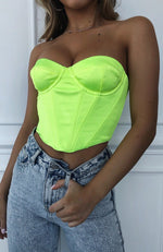 Show Up Bustier Neon Yellow