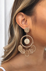 Coin Earrings Gold