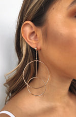 Double Circle Earrings Gold