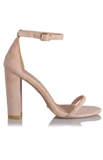 Jena Heels Blush Suede