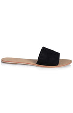 Crete Slides Black Suede