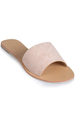 Crete Slides Nude Suede